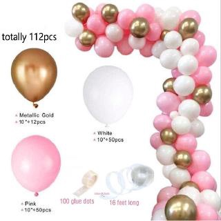 Pink White Metallic Balloon Set Confetti Balloon Arch Set Balloon Garland  Kit Baby Shower Background Decoration Wedding Decoration Home Decor  Birthday Party Decoration | Shopee Singapore