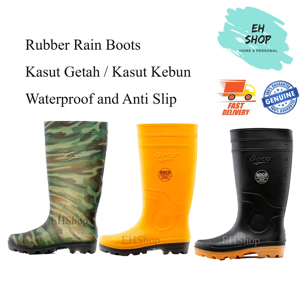 Ehshop Rubber Rain Boots 980 Kasut Boot Kasut Getah Kasut Kebun Waterproof And Anti Slip Shopee Singapore