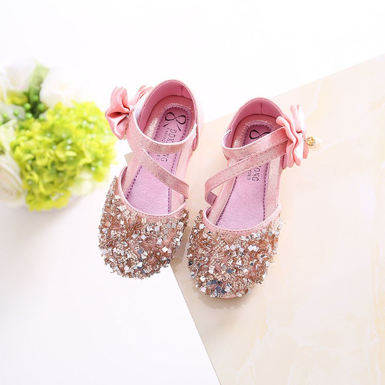Princess Girls Shoes Diamond Children Sneakers Kids sequins Flat Dancing Shoes