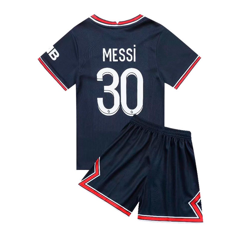 Messi Paris Kids Jersey Kids Soccer Set Uniform Jersey and 