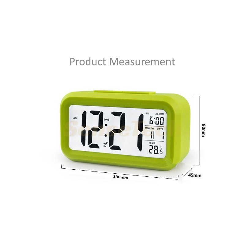 Modern Digital 3d Led Wall Clock Alarm Clock Snooze 12 24h Display Decor Usb Chy