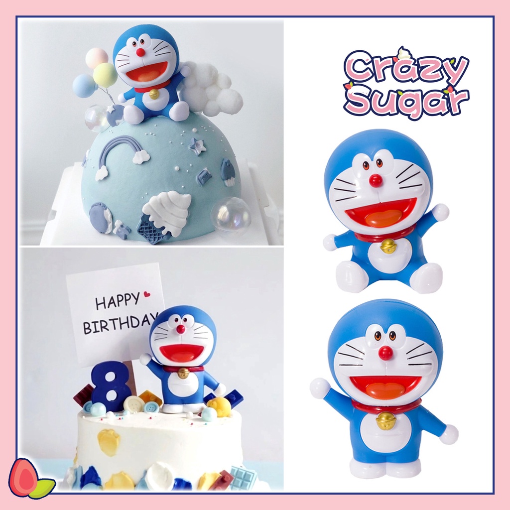 Crazysugar Doraemon Cake Decorations Blue Cartoon Cat Cake Topper Doraemon Toy Cake Topper Decoration Shopee Singapore