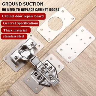 Cabinet Hole Hinge Repair Plate Kit Stainless Steel Hinges Bracket Corrosion Resistant Easy To Install