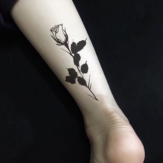 60Pcs】Dark rose tattoo stickers waterproof lasting men and women flower  hands realistic social back hand flower finger simulation tattoo stickers |  Shopee Singapore