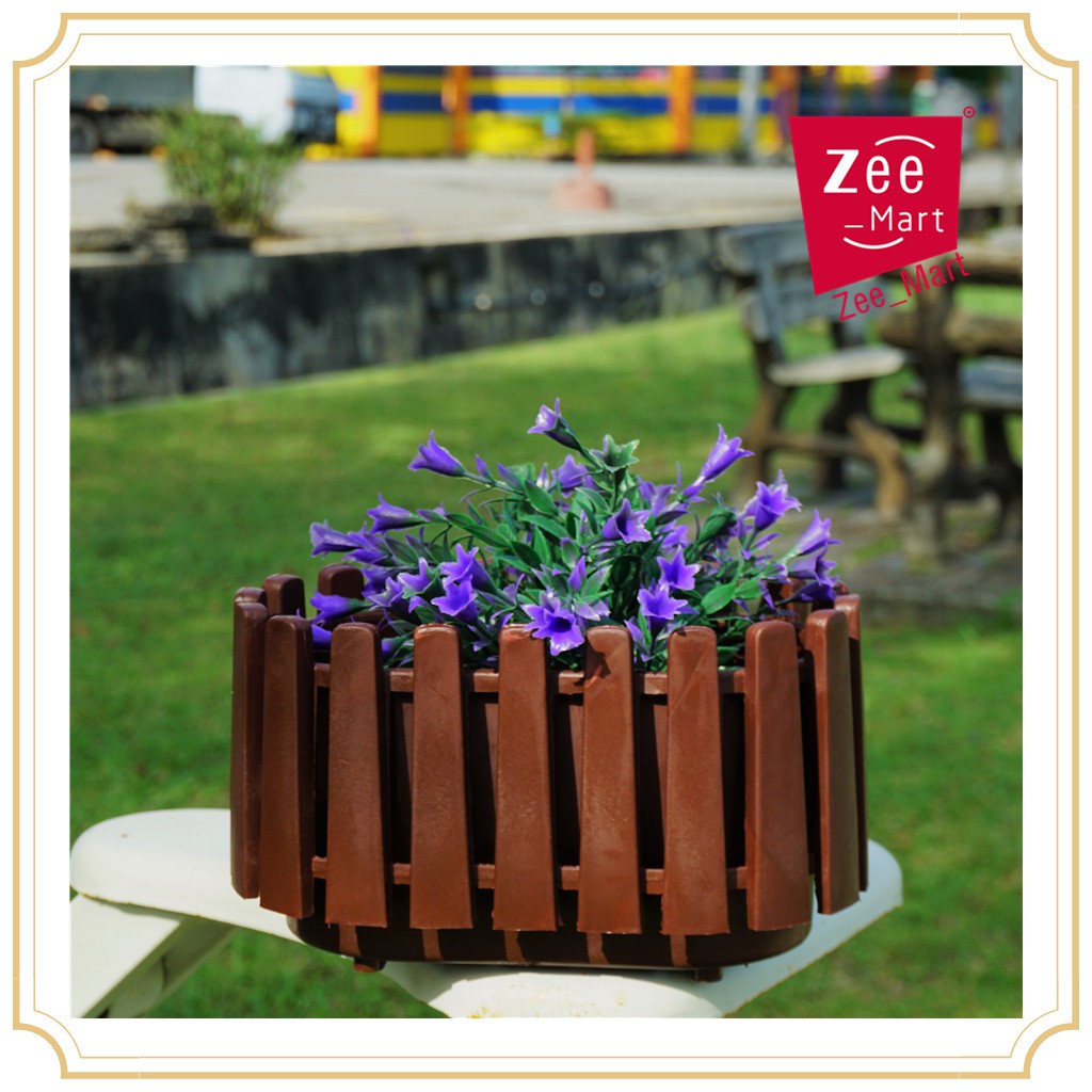 Nice Design Rectangular Plastic Fence Flower Pot Pasu Bunga Pafar Plastik Bersegi Panjang Shopee Singapore