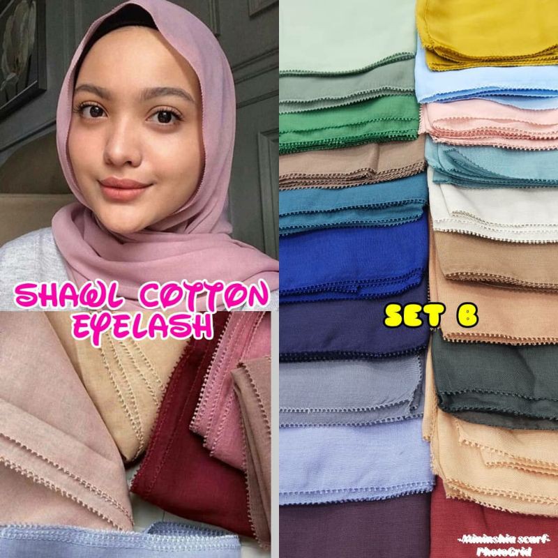 Shawl Cotton Eyelash 1 8mtr Shopee Singapore