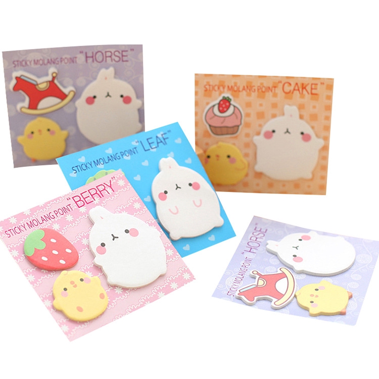 Cute Round Potato Rabbit Memo Pad Sticky Notes Planner Paper Stickers Stationery 