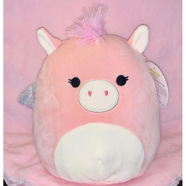Shiny Wings Pink Pegasus Unicorn Piggy Piglet Soft Toy - Squishmallows ...