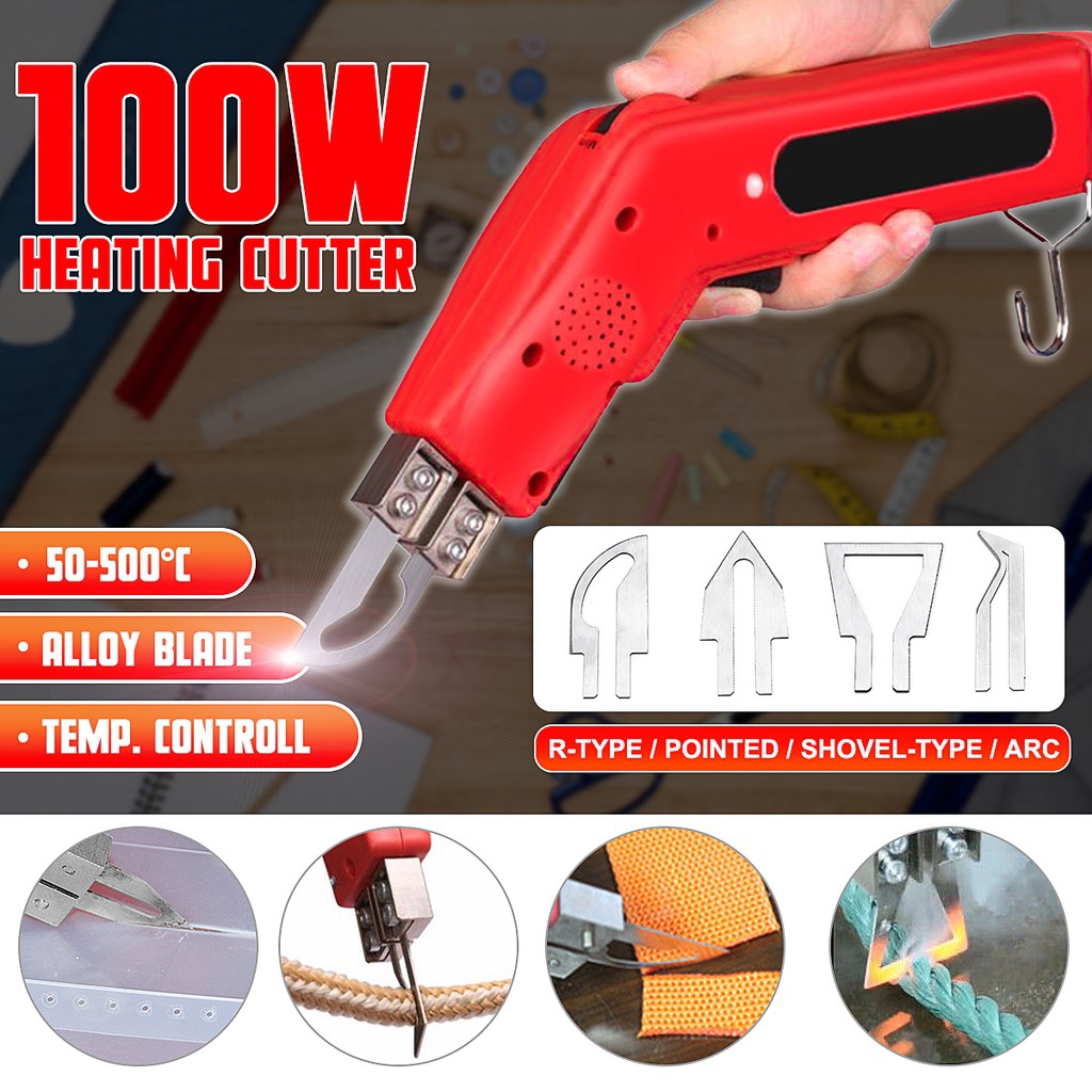 100W Hand Hold Heating Knife Cutter Hot Cutter Fabric Rope Electric ...