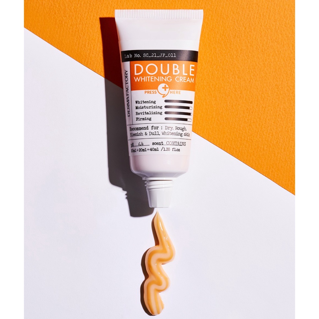 Derma Factory Double Whitening Cream 40ml / Tranexamic Acid Glutathione
