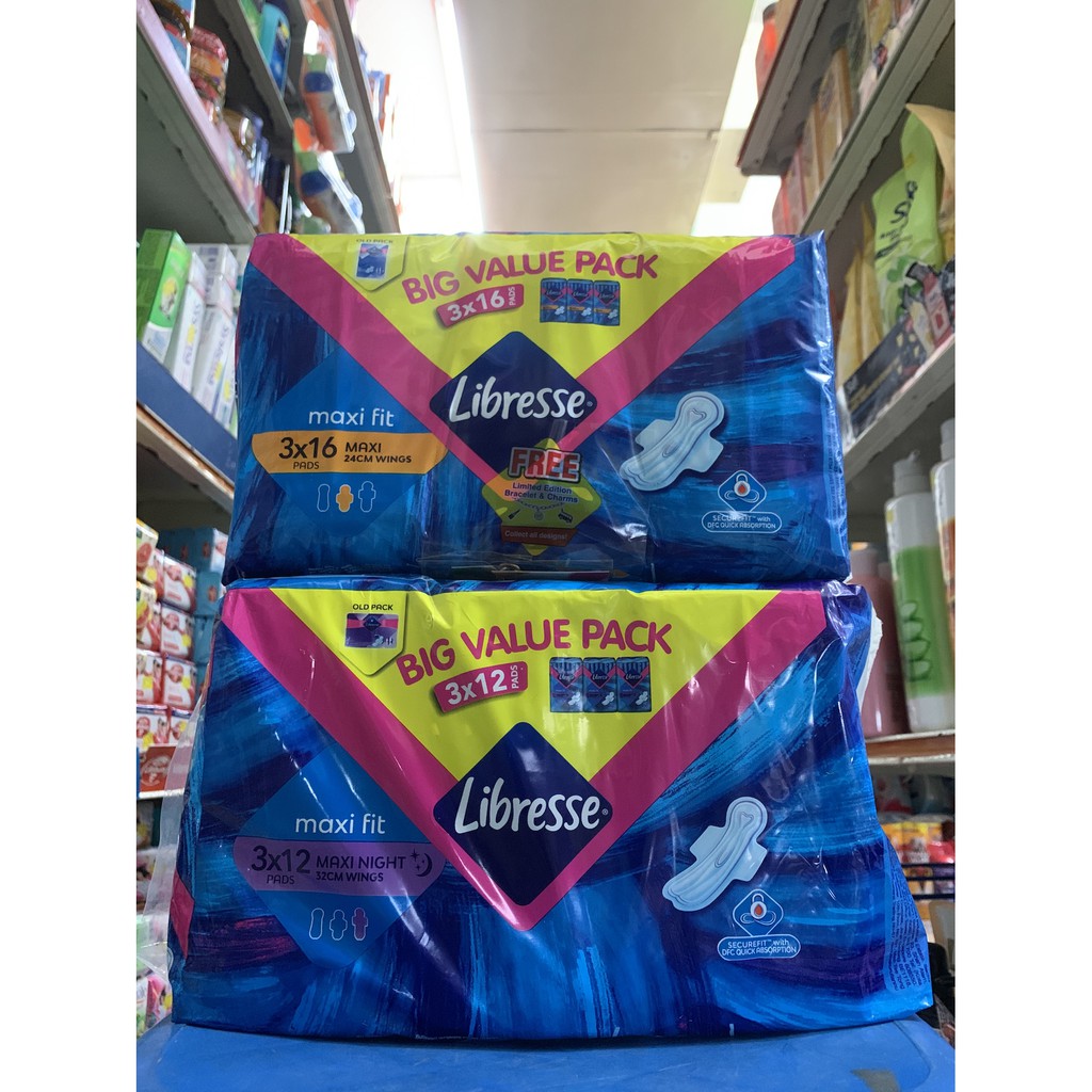 Libresse Maxi Fit Wings Big Value Pack 24cm 32cm Shopee Singapore