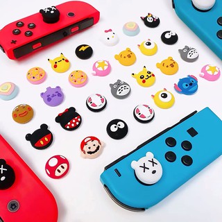 Nintendo Switch Accessories 4 PCS Silicone Cartoons Style Thumb Grip Caps for Nintendo Switch & Switch Lite Joycon