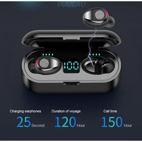 f9 wireless earbuds volume control