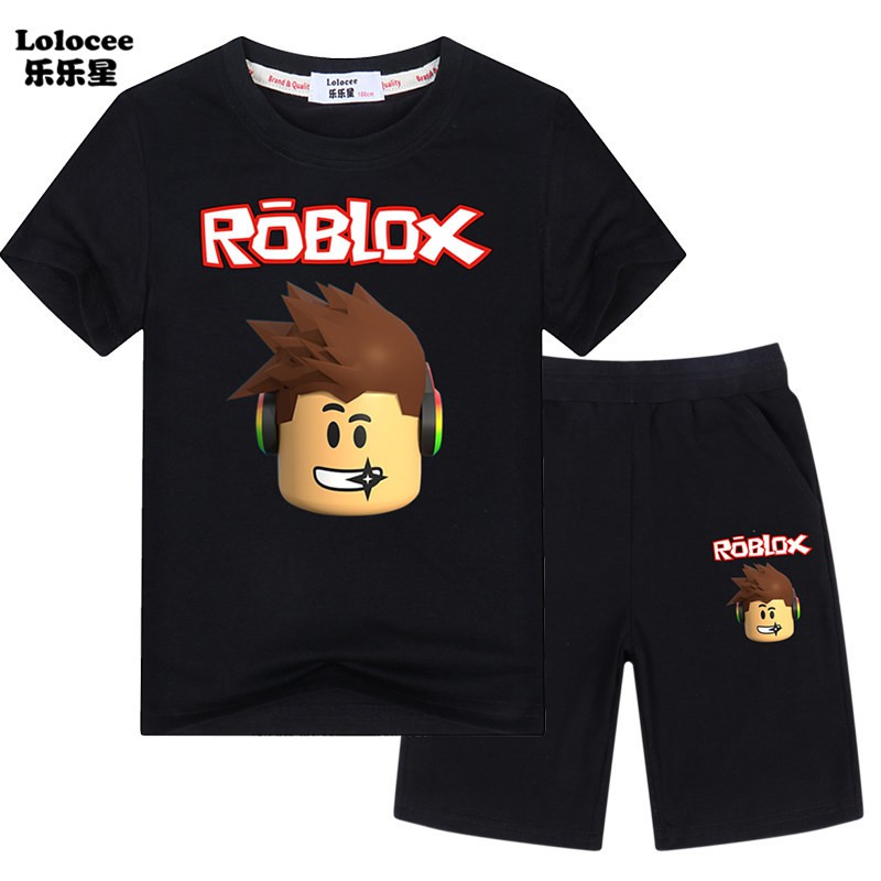 fashion top bottoms roblox set kids clothes t shirt pant boy girl suit shopee singapore