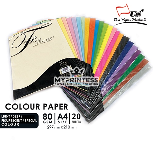 20 sheets of A6 or A5 80gsm coloured paper arts & crafts 