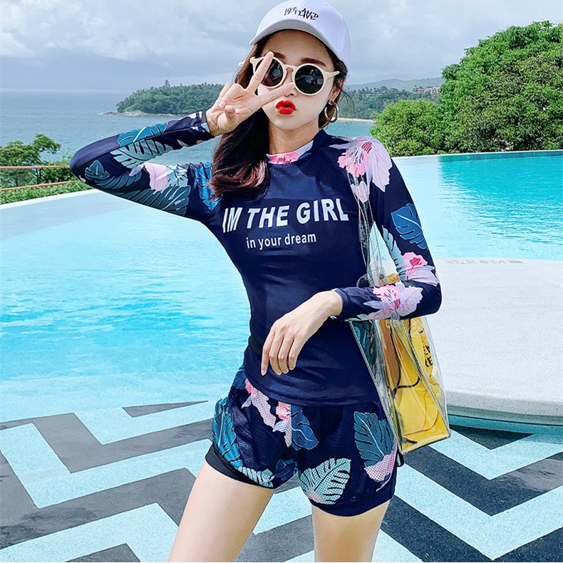 Korea fashion Swimming wear women swimwear female set swimsuit ...