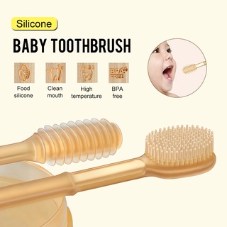 3pc Baby Silicone Toothbrush 0-18M Toddler TeethBrush Tongue Coating Cleaner Infant Oral Care Toothbrush Bayi Berus gigi #1