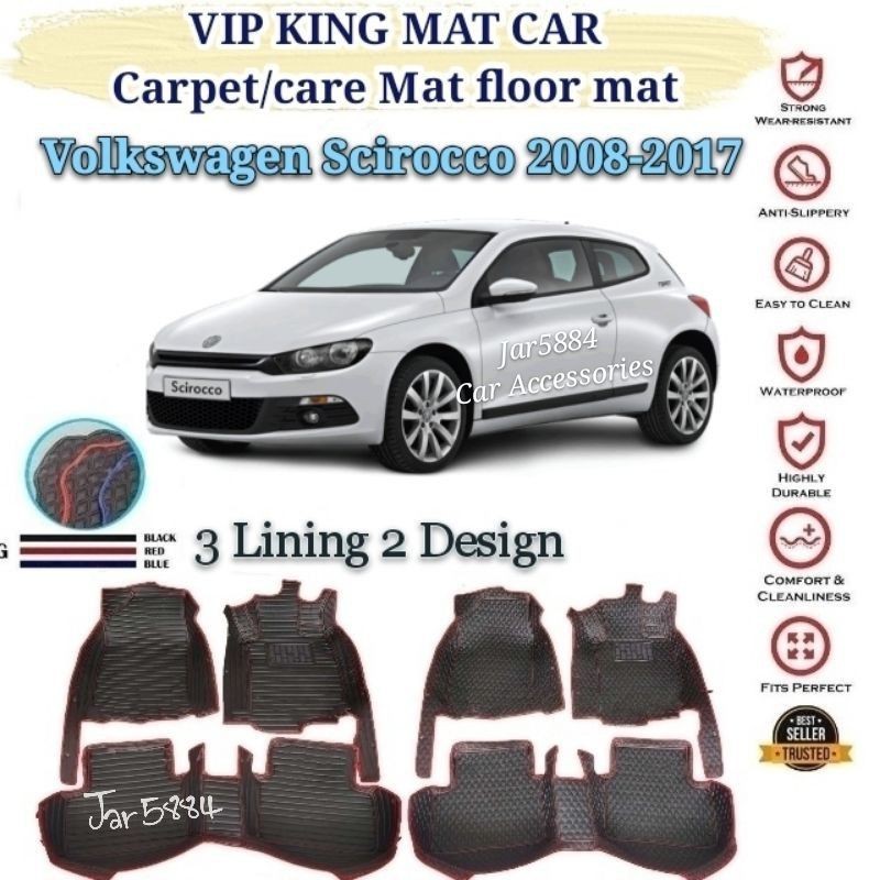 vw scirocco car mats with logo