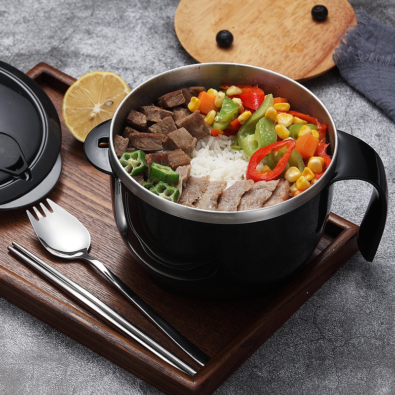 304 Stainless Steel Instant Noodle Bowl Drainable Instant Noodle Bowl