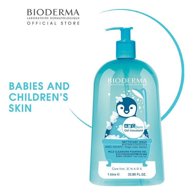 Bioderma Abcderm Gel Moussant Ultra Gentle Soap Free Face And Body Cleansing Gel Babies And Children S Skin 1l Shopee Singapore