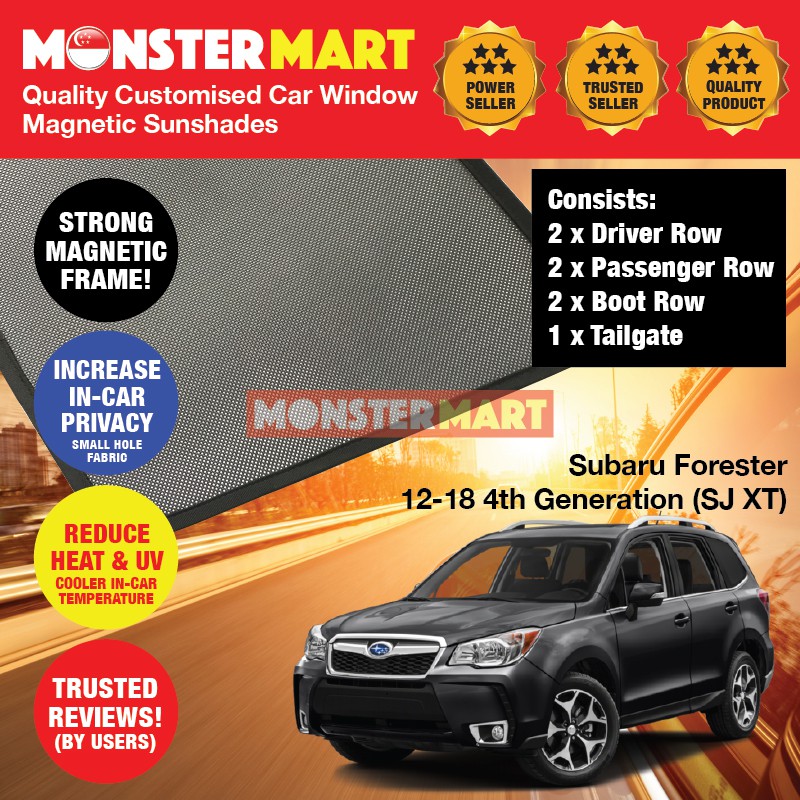 Subaru Forester 12 18 4th Gen Sj Xt Magnetic Sunshades Blinds