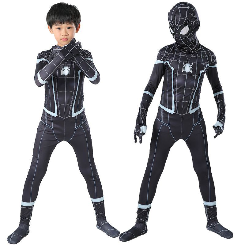 Black Spider Man Homecoming Cosplay Costume Spiderman Jumpsuit For Adult Kids Shopee Singapore