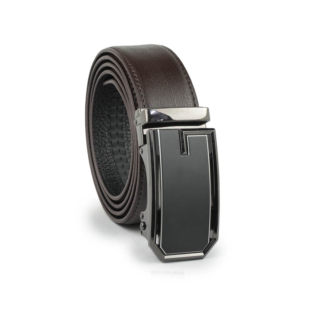 Alef Matthew Micro-Adjustable Auto-Lock Men's Leather Belt in Cafe ...