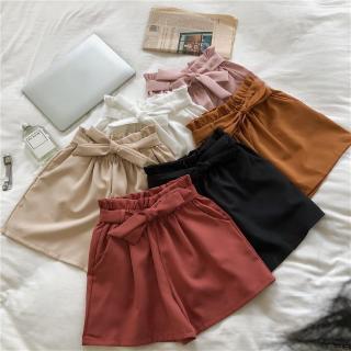 Image of ✨felicelife✨Women's High Waist Casual Loose Bow Tie Wide Leg Shorts