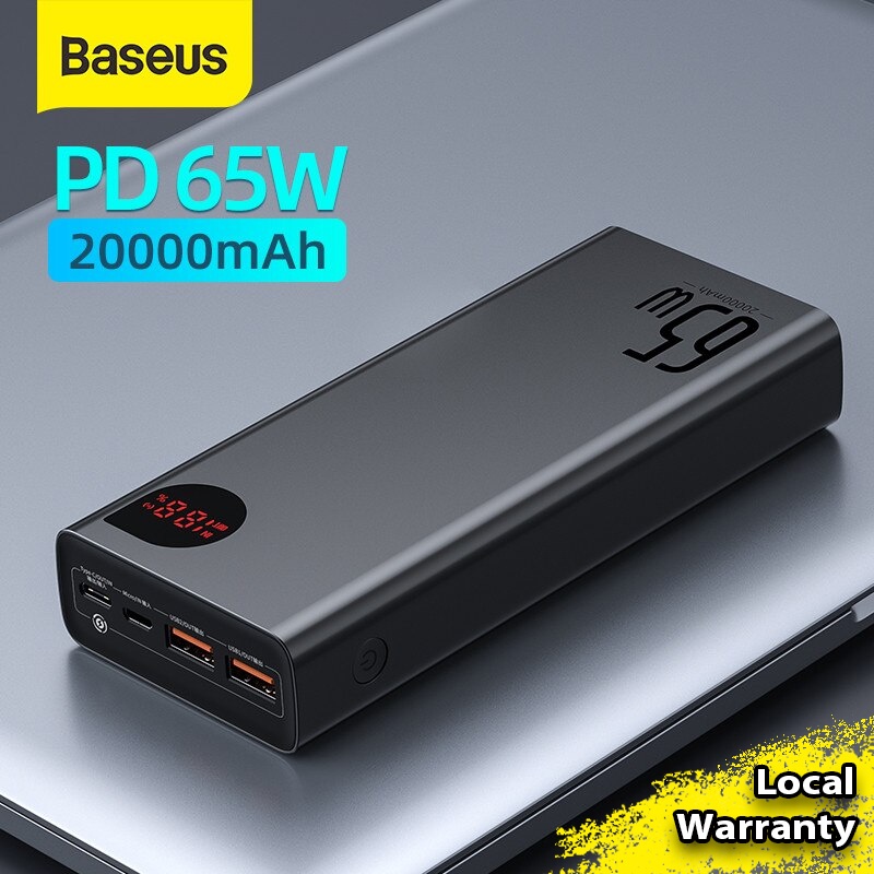 Baseus Adaman 65W 20000mAh Quick Charge Power Bank Shopee Singapore