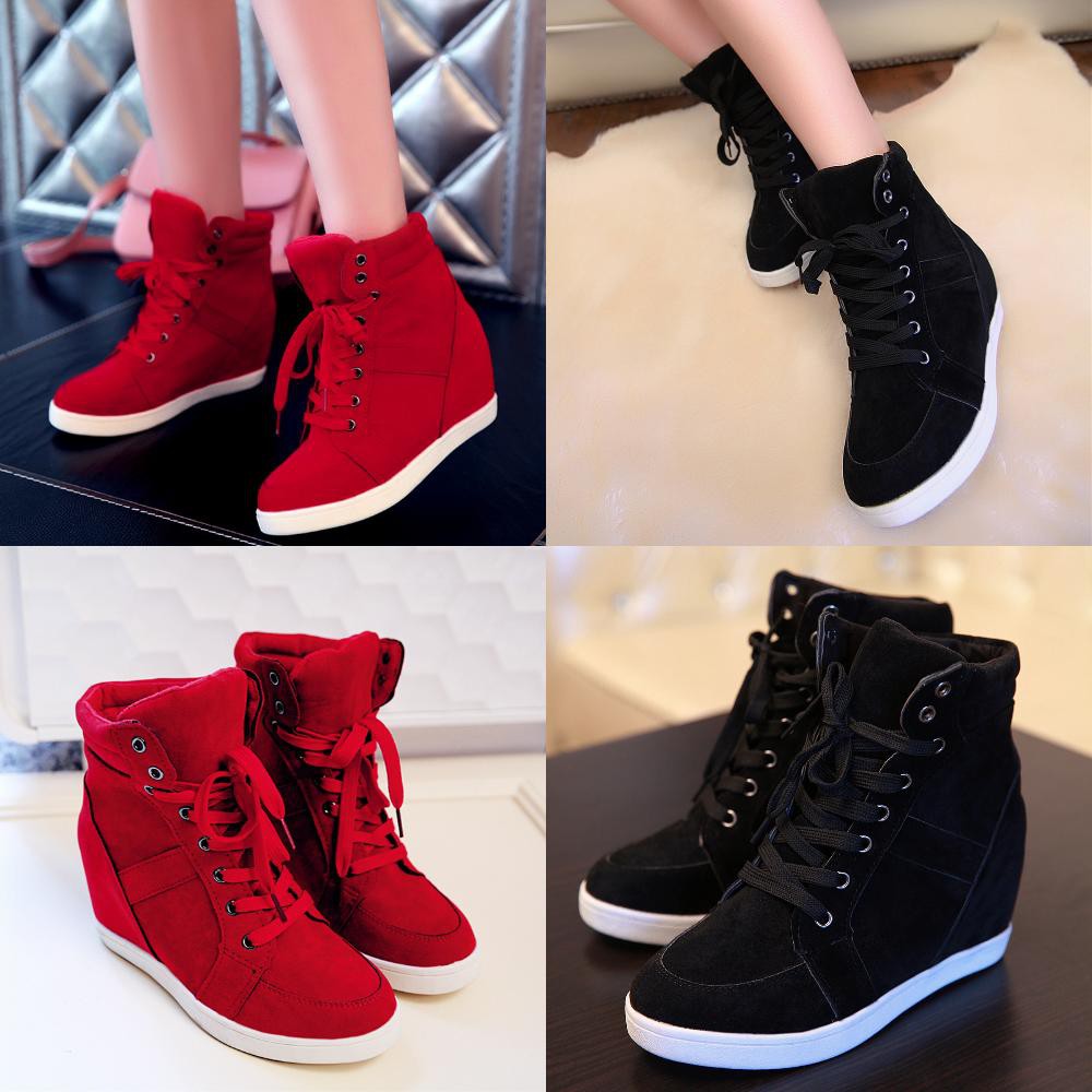 ladies red tennis shoes