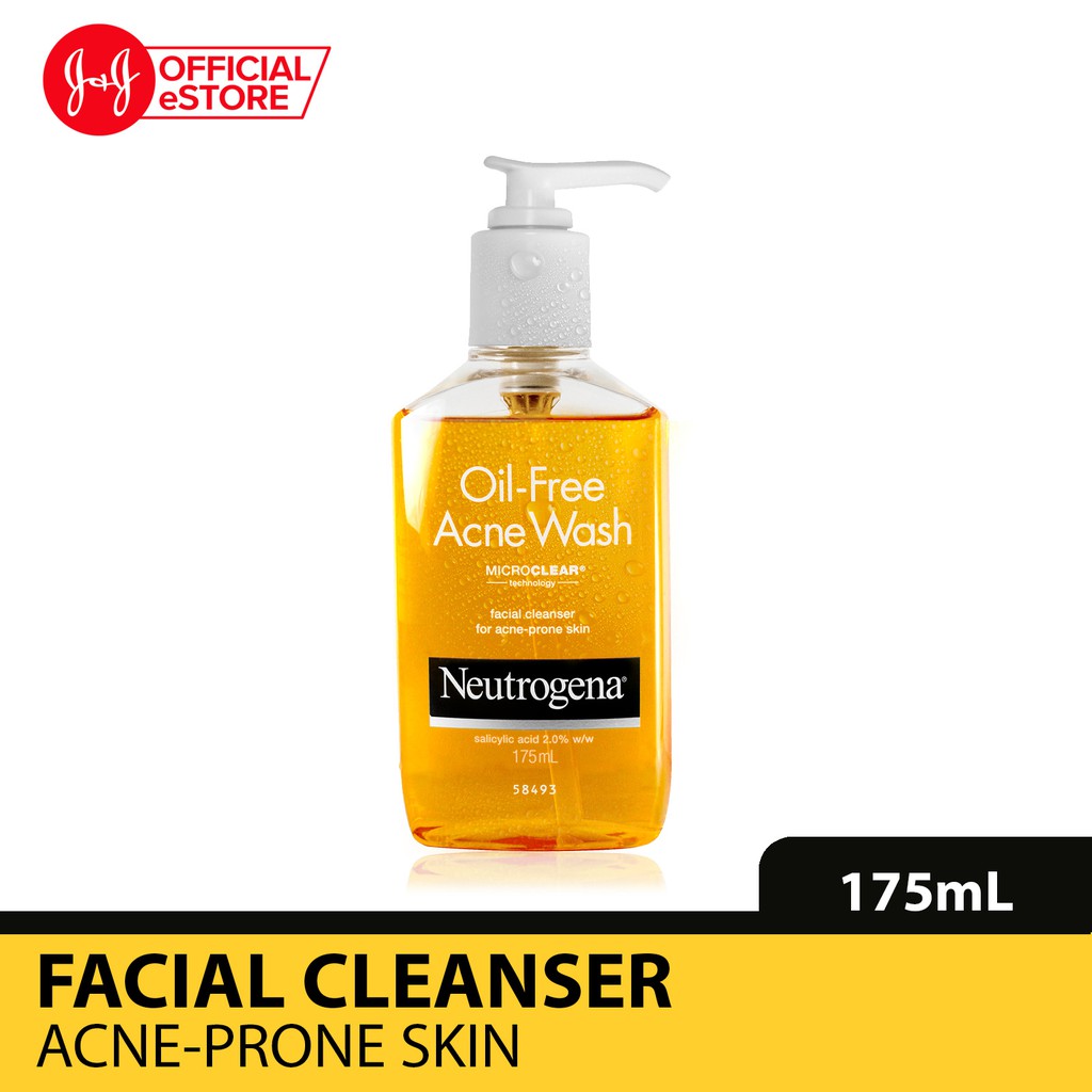 Neutrogena Oil-Free Acne Wash Facial Cleanser 175ml. | Shopee Singapore