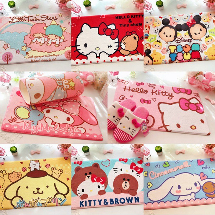 ♥ Cartoon Floor Mat Carpet Bathroom Bedroom House Mat ♥ Hello Kitty ...