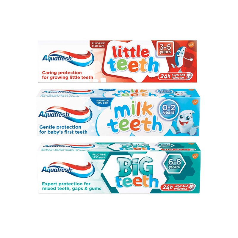 Aquafresh Baby Toothpaste 50ml Milk Teeth/Little Teeth/My Big Teeth
