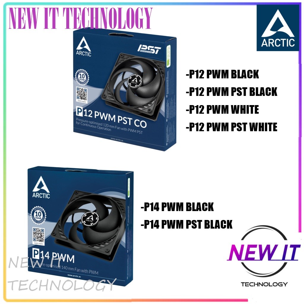 Arctic P12 Pwm Fan In Black White P12 Pwm Pst Blk White Arctic 14cm P14 Pwm Blk P14 Pwm Pst Pressure Optimised Shopee Singapore