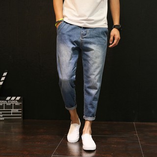 Image of New Fashion Harem Pants Plus Size Mens Loose Fit Jeans Slim Bottom Causal Pants