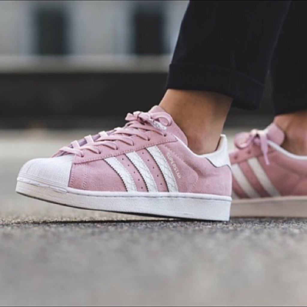 adidas superstar pink suede