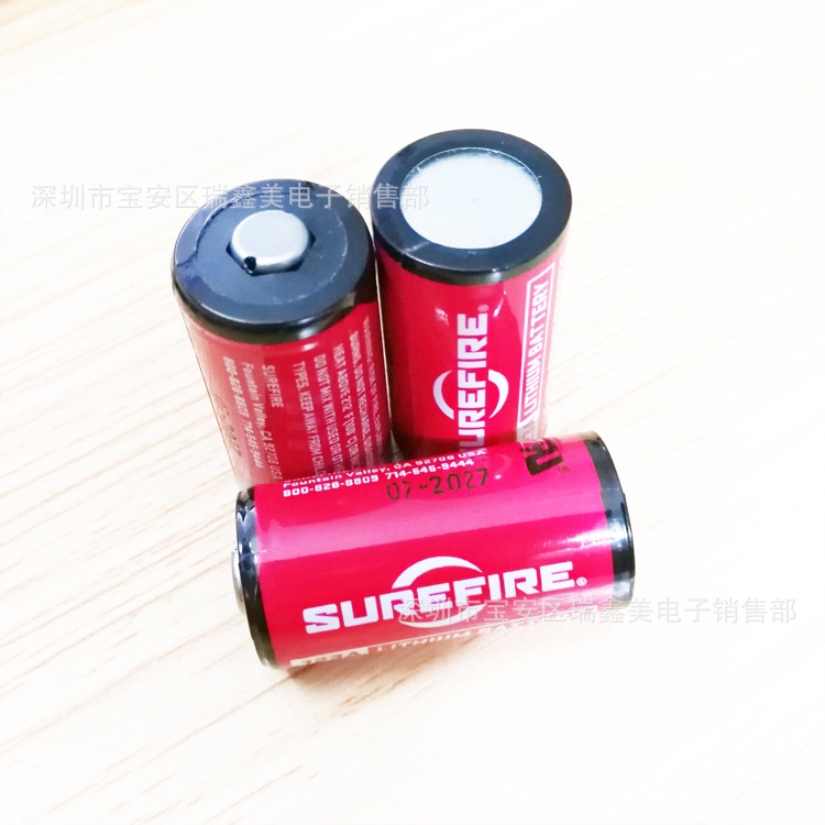 ▪U.S. SureFire 123A CR123A SF123A 3V lithium battery shelf life 2027