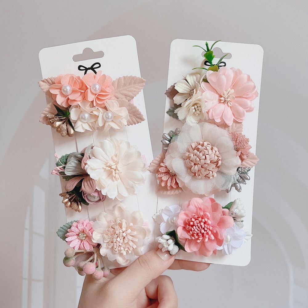 3Pcs/Set Artificial Flower Hair Clip For Kids Girls Hairpins Cute Pink Flowers  Barrettes Hair Decorate Headwear Hair Accessories | Shopee Singapore