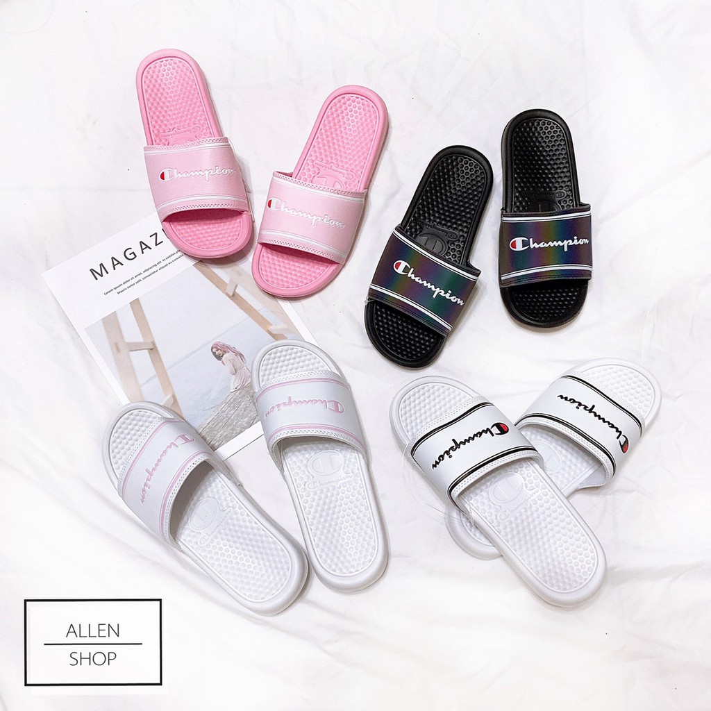 pink champion slippers