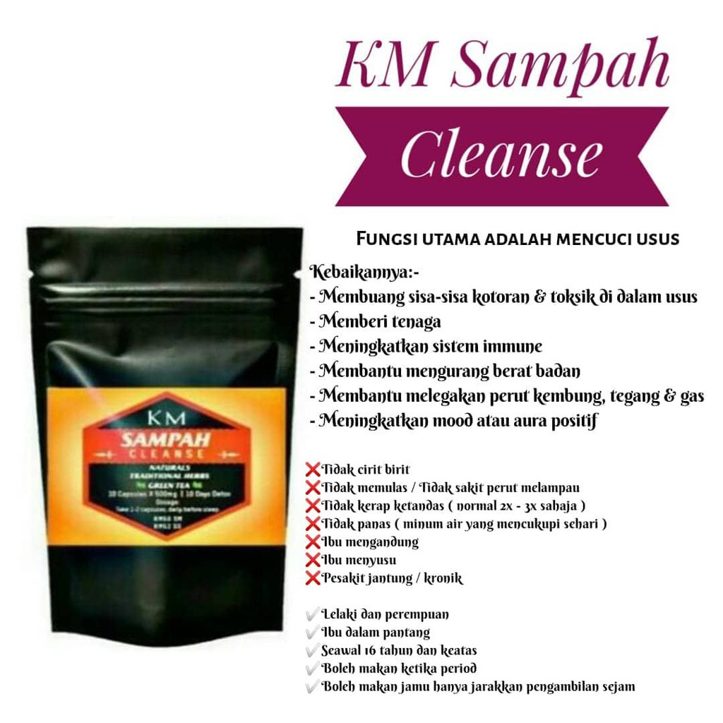 Hot Item Km Sampah Cleanse Sweetdara Shopee Singapore