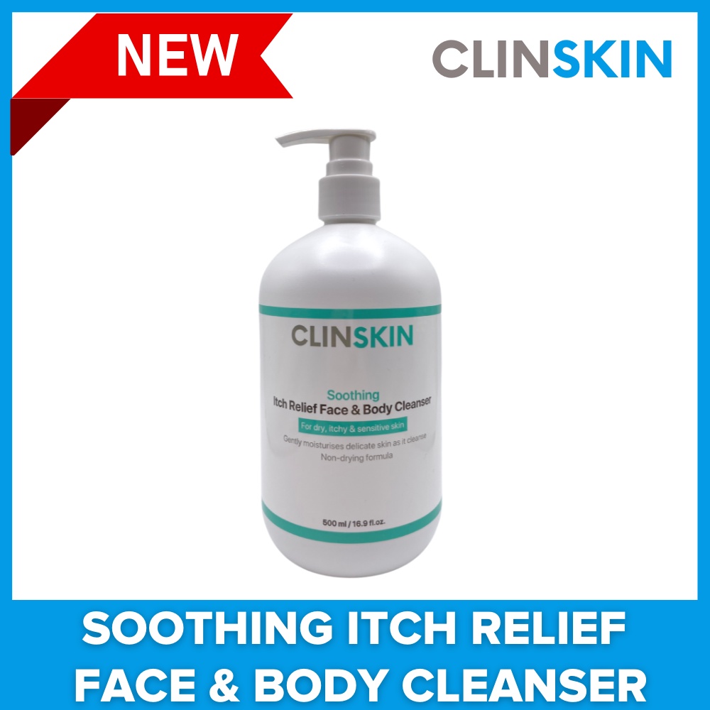 CLINSKIN Soothing Itch Relief Face and Body Cleanser 500ml Shopee