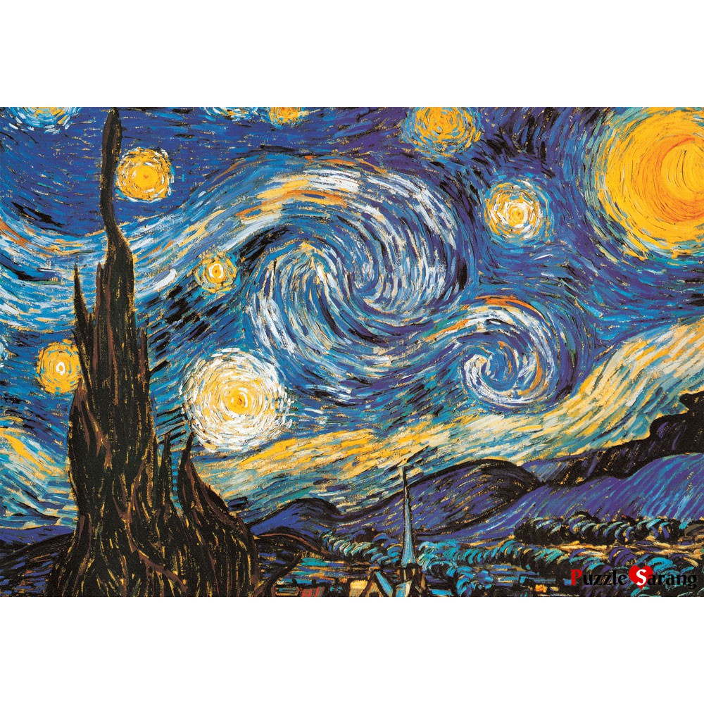 Toys Games Puzzlelife 1000 Piece Jigsaw Puzzles Starry Night Puzzles - the starry night painting roblox id