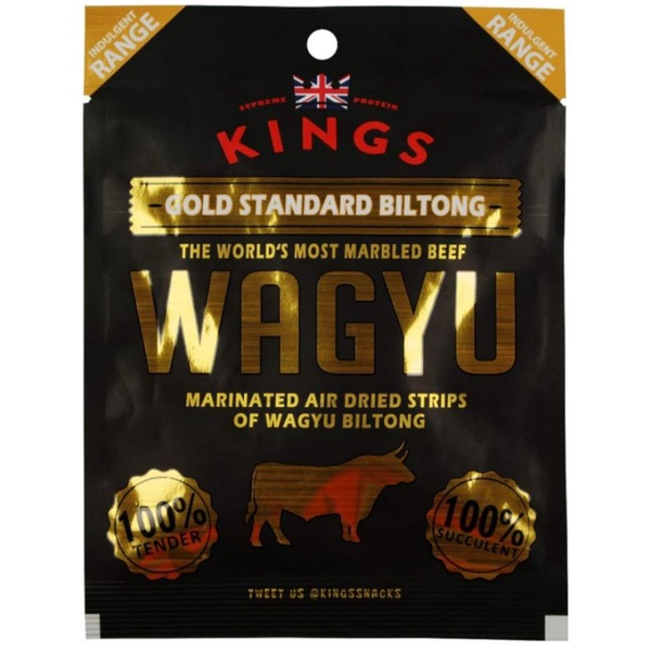 Kings Elite Snacks, Gold Standard Wagyu Beef Biltong Packs, 25 Grams