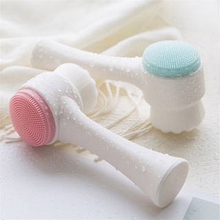 3D Double Side Silicone limpiador Face Cleanser Brush Portable Face Cleaning Massage Exfoliating Blackhead