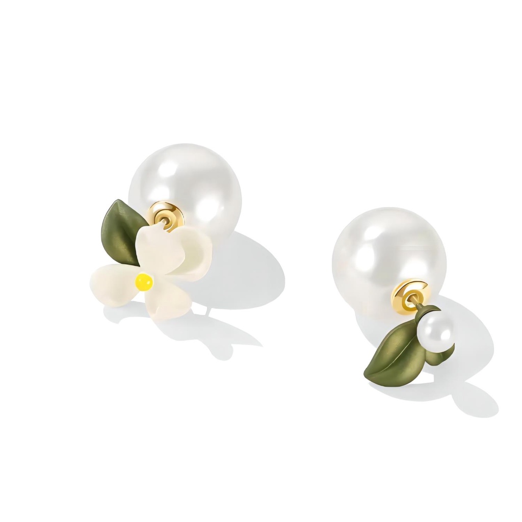 Image of Asymmetrical Gardenia Tassel Earrings Female Summer Mori Lady Pearl 2022 New Style 58wf6.sg #4