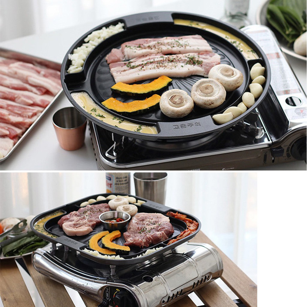 MultiFunction Stone Grill Pan/Frying Pan/Korean BBQ/Non Stick/Steamed Egg★Queen Sense KOREA