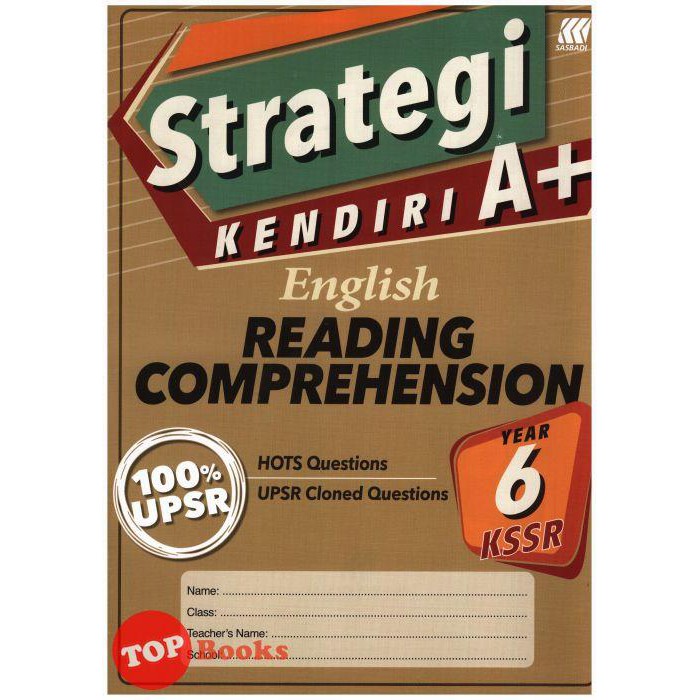 Topbooks Sasbadi Strategi Kendiri A English Reading Comprehension Year 6 Kssr 2021 Shopee Singapore