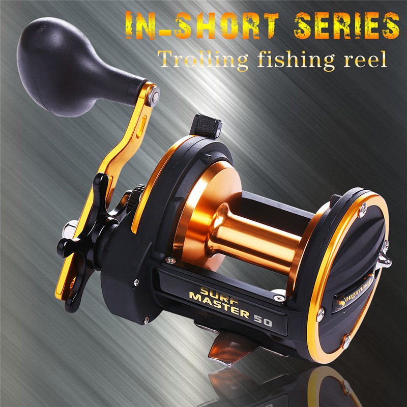 Steel R//F 6+1 Baitcasting Wheel Reel Trolling Fishing Reels Bearing Drum Tool