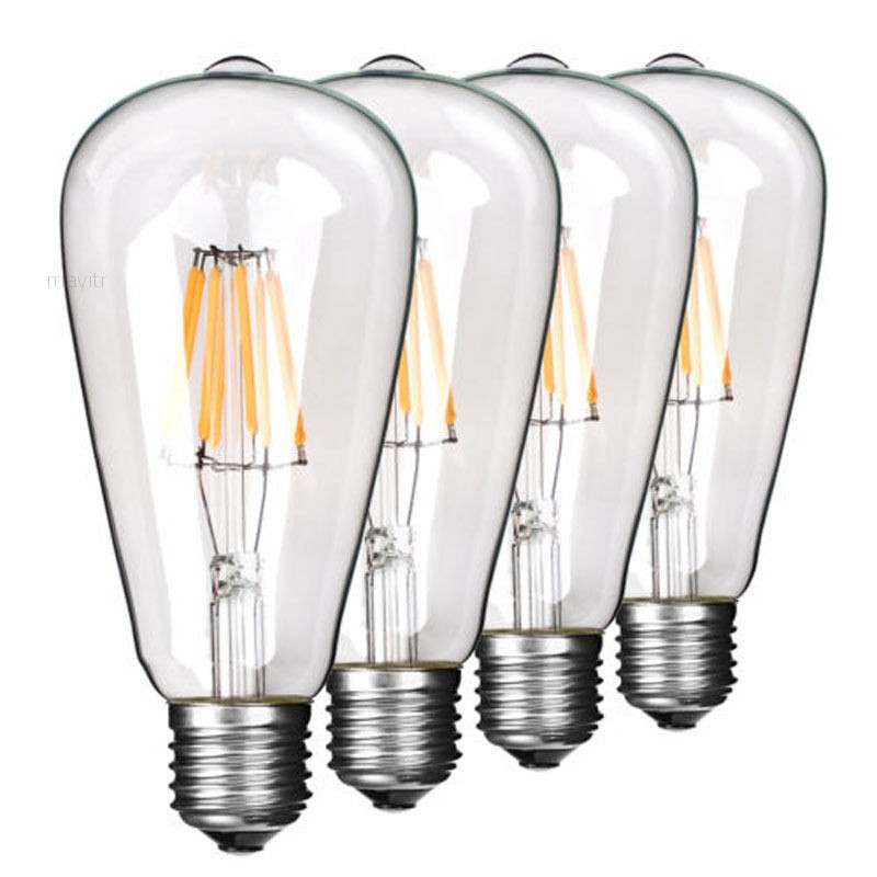 2W 4W 6W Riuty 2Pcs Ampoule LED Edison,Ampoule à Filament DéCorative LED Vis E27 Edison COB Ampoule à LED 220V 2W 8W 