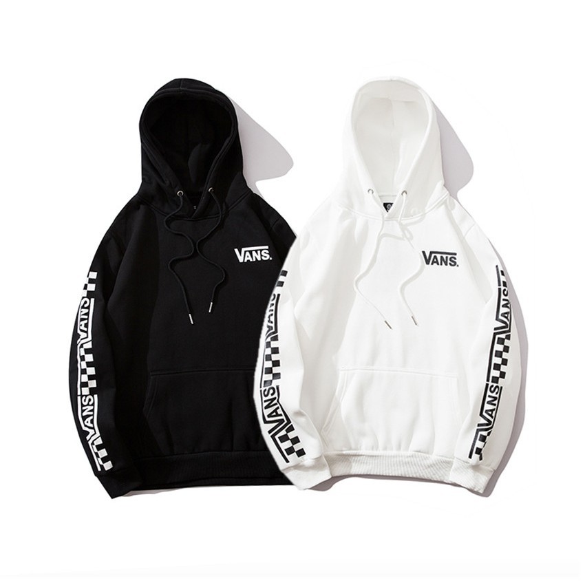 vans black and white checkered hoodie